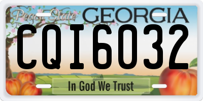 GA license plate CQI6032
