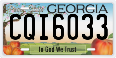 GA license plate CQI6033