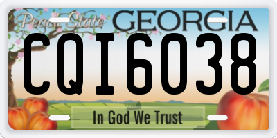 GA license plate CQI6038
