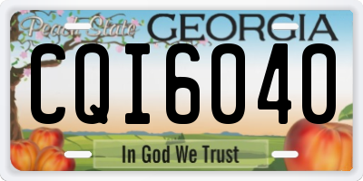 GA license plate CQI6040