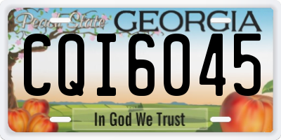 GA license plate CQI6045