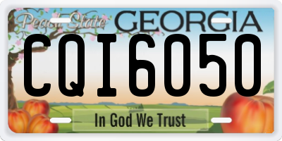 GA license plate CQI6050