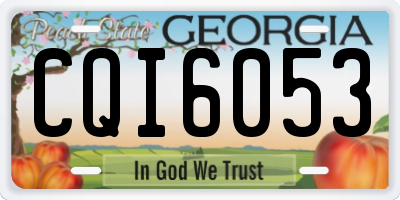 GA license plate CQI6053
