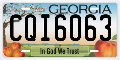 GA license plate CQI6063
