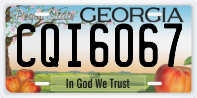 GA license plate CQI6067