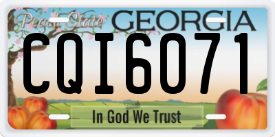 GA license plate CQI6071