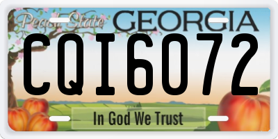 GA license plate CQI6072