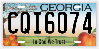 GA license plate CQI6074