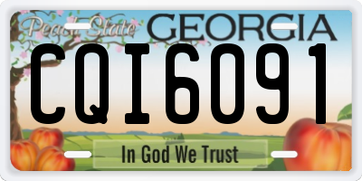 GA license plate CQI6091