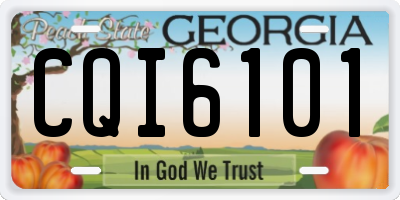 GA license plate CQI6101