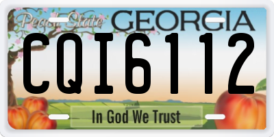 GA license plate CQI6112