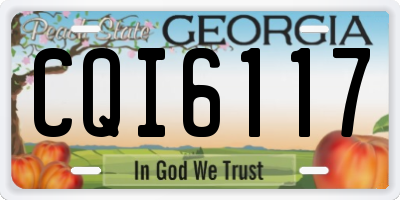 GA license plate CQI6117