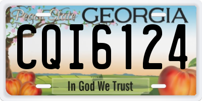 GA license plate CQI6124