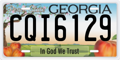GA license plate CQI6129