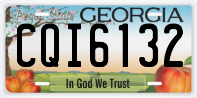 GA license plate CQI6132