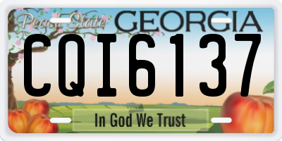 GA license plate CQI6137