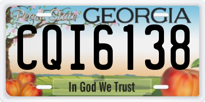 GA license plate CQI6138