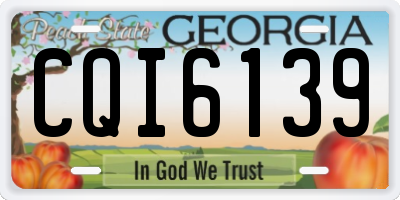 GA license plate CQI6139