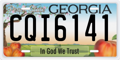 GA license plate CQI6141