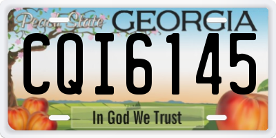 GA license plate CQI6145