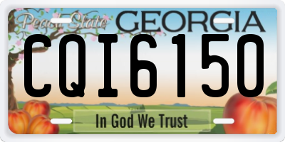 GA license plate CQI6150