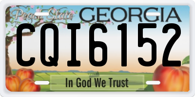 GA license plate CQI6152