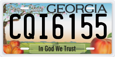 GA license plate CQI6155