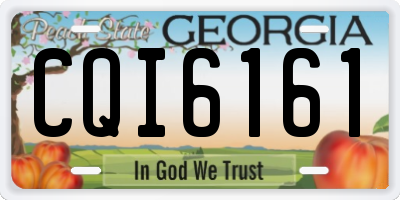 GA license plate CQI6161