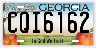 GA license plate CQI6162