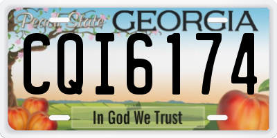 GA license plate CQI6174
