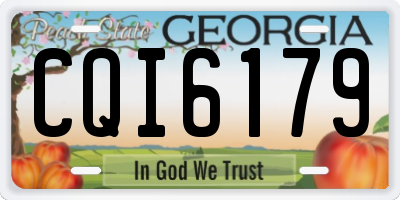 GA license plate CQI6179