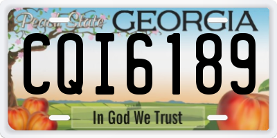 GA license plate CQI6189