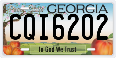 GA license plate CQI6202