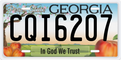 GA license plate CQI6207