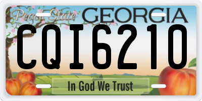 GA license plate CQI6210