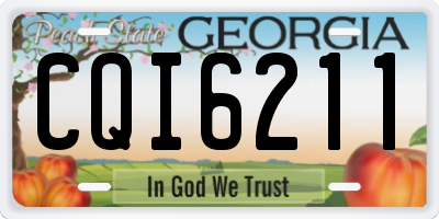 GA license plate CQI6211