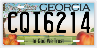 GA license plate CQI6214