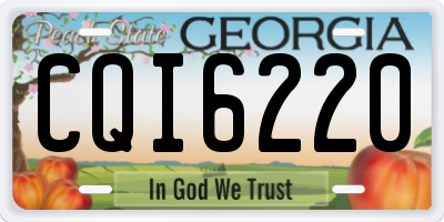 GA license plate CQI6220