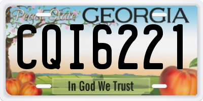 GA license plate CQI6221