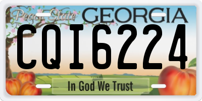 GA license plate CQI6224