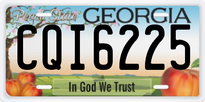 GA license plate CQI6225