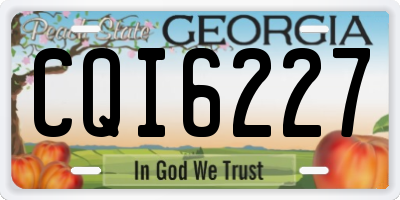 GA license plate CQI6227