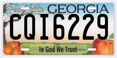 GA license plate CQI6229