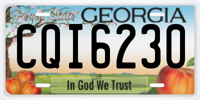 GA license plate CQI6230