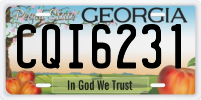 GA license plate CQI6231