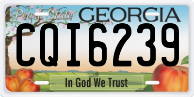 GA license plate CQI6239