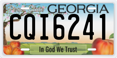 GA license plate CQI6241
