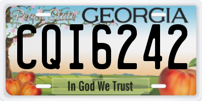 GA license plate CQI6242