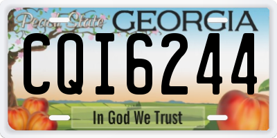 GA license plate CQI6244