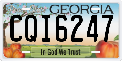 GA license plate CQI6247
